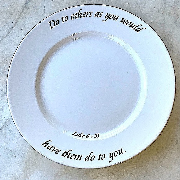 COVENTRY DAILY BLESSINGS DINNER PLATE ROUND 10 3/4TH LUKE 6:31 - Picture 2 of 7